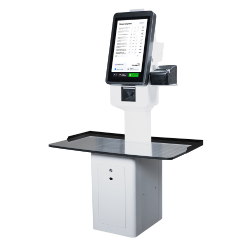 Касса самообслуживания POScenter SCO-K210 Box_V4 (21.5”, J4125 8/128, светофор, тумба 110см, переходник)